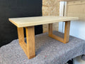 Table basse en Sycomore massif et pieds Chêne — 70x40cm — Finition Rubio Monocoat